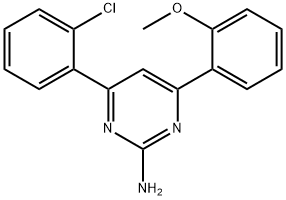 4-(2-chlorophenyl)-6-(2-methoxyphenyl)pyrimidin-2-amine Structure