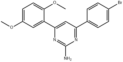 4-(4-bromophenyl)-6-(2,5-dimethoxyphenyl)pyrimidin-2-amine Structure