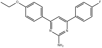 4-(4-ethoxyphenyl)-6-(4-fluorophenyl)pyrimidin-2-amine 化学構造式