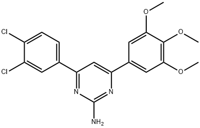 4-(3,4-dichlorophenyl)-6-(3,4,5-trimethoxyphenyl)pyrimidin-2-amine,1354926-27-4,结构式