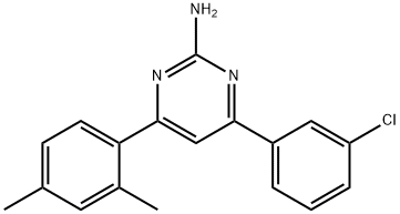4-(3-chlorophenyl)-6-(2,4-dimethylphenyl)pyrimidin-2-amine Structure