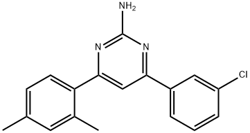 4-(3-chlorophenyl)-6-(2,4-dimethylphenyl)pyrimidin-2-amine|