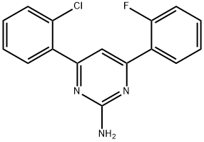 4-(2-chlorophenyl)-6-(2-fluorophenyl)pyrimidin-2-amine 结构式