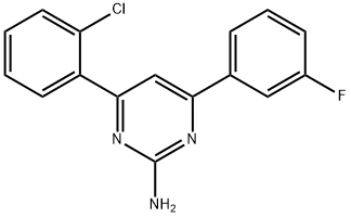 4-(2-chlorophenyl)-6-(3-fluorophenyl)pyrimidin-2-amine,1354926-58-1,结构式