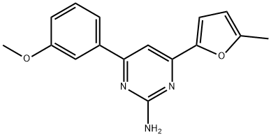 4-(3-methoxyphenyl)-6-(5-methylfuran-2-yl)pyrimidin-2-amine Structure