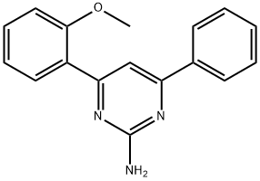 4-(2-methoxyphenyl)-6-phenylpyrimidin-2-amine 结构式