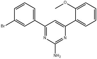 4-(3-bromophenyl)-6-(2-methoxyphenyl)pyrimidin-2-amine,1354926-89-8,结构式