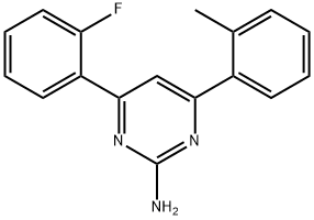 4-(2-fluorophenyl)-6-(2-methylphenyl)pyrimidin-2-amine Struktur