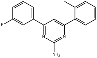 4-(3-fluorophenyl)-6-(2-methylphenyl)pyrimidin-2-amine Structure