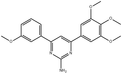 4-(3-methoxyphenyl)-6-(3,4,5-trimethoxyphenyl)pyrimidin-2-amine Struktur