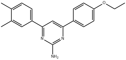 4-(3,4-dimethylphenyl)-6-(4-ethoxyphenyl)pyrimidin-2-amine Struktur