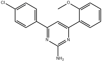 4-(4-chlorophenyl)-6-(2-methoxyphenyl)pyrimidin-2-amine 结构式