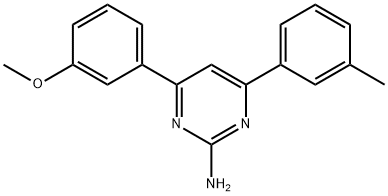 4-(3-methoxyphenyl)-6-(3-methylphenyl)pyrimidin-2-amine Structure
