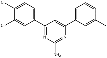 4-(3,4-dichlorophenyl)-6-(3-methylphenyl)pyrimidin-2-amine Struktur