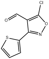 5-chloro-3-(thiophen-2-yl)-1,2-oxazole-4-carbaldehyde Structure
