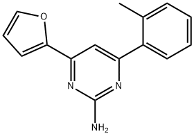 4-(furan-2-yl)-6-(2-methylphenyl)pyrimidin-2-amine Struktur