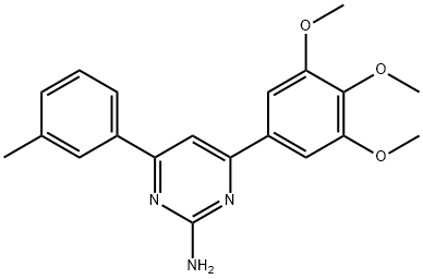 4-(3-methylphenyl)-6-(3,4,5-trimethoxyphenyl)pyrimidin-2-amine Structure