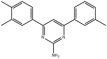 4-(3,4-dimethylphenyl)-6-(3-methylphenyl)pyrimidin-2-amine|4-(3,4-dimethylphenyl)-6-(3-methylphenyl)pyrimidin-2-amine