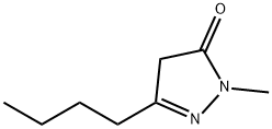 3-ブチル-1-メチル-4,5-ジヒドロ-1H-ピラゾール-5-オン 化学構造式