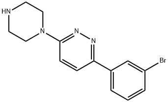 3-(3-bromophenyl)-6-(piperazin-1-yl)pyridazine Struktur