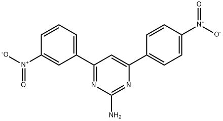 4-(3-nitrophenyl)-6-(4-nitrophenyl)pyrimidin-2-amine Struktur