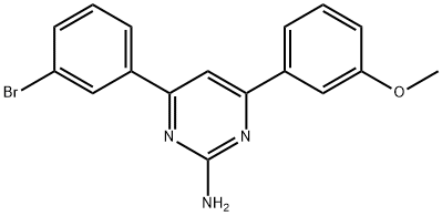 4-(3-bromophenyl)-6-(3-methoxyphenyl)pyrimidin-2-amine 结构式
