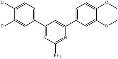 4-(3,4-dichlorophenyl)-6-(3,4-dimethoxyphenyl)pyrimidin-2-amine,1354938-78-5,结构式