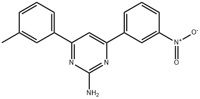 4-(3-methylphenyl)-6-(3-nitrophenyl)pyrimidin-2-amine Struktur