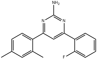 4-(2,4-dimethylphenyl)-6-(2-fluorophenyl)pyrimidin-2-amine Structure