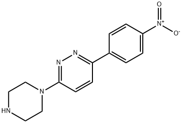 3-(4-nitrophenyl)-6-(piperazin-1-yl)pyridazine 结构式
