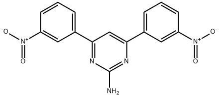4,6-bis(3-nitrophenyl)pyrimidin-2-amine Struktur