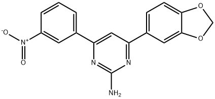 4-(2H-1,3-benzodioxol-5-yl)-6-(3-nitrophenyl)pyrimidin-2-amine,1354940-60-5,结构式