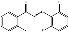 (2E)-3-(2-chloro-6-fluorophenyl)-1-(2-methylphenyl)prop-2-en-1-one Struktur