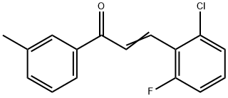 (2E)-3-(2-chloro-6-fluorophenyl)-1-(3-methylphenyl)prop-2-en-1-one Struktur