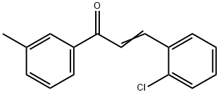 (2E)-3-(2-chlorophenyl)-1-(3-methylphenyl)prop-2-en-1-one 化学構造式