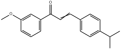 (2E)-1-(3-methoxyphenyl)-3-[4-(propan-2-yl)phenyl]prop-2-en-1-one 结构式