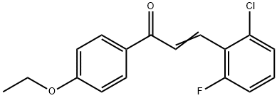 (2E)-3-(2-chloro-6-fluorophenyl)-1-(4-ethoxyphenyl)prop-2-en-1-one Struktur