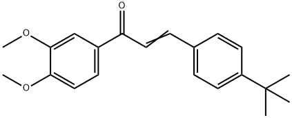 (2E)-3-(4-tert-butylphenyl)-1-(3,4-dimethoxyphenyl)prop-2-en-1-one,1354941-24-4,结构式