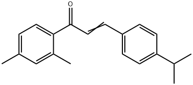 (2E)-1-(2,4-ジメチルフェニル)-3-[4-(プロパン-2-イル)フェニル]プロプ-2-エン-1-オン 化学構造式