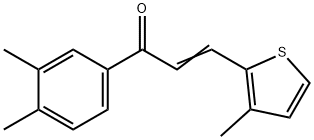 (2E)-1-(3,4-dimethylphenyl)-3-(3-methylthiophen-2-yl)prop-2-en-1-one,1354941-42-6,结构式