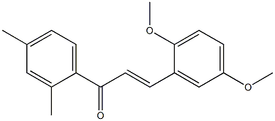 (2E)-3-(2,5-dimethoxyphenyl)-1-(2,4-dimethylphenyl)prop-2-en-1-one Structure