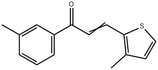 (2E)-1-(3-methylphenyl)-3-(3-methylthiophen-2-yl)prop-2-en-1-one Struktur