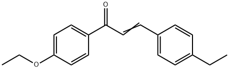 (2E)-1-(4-ethoxyphenyl)-3-(4-ethylphenyl)prop-2-en-1-one Struktur