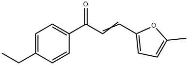 (2E)-1-(4-エチルフェニル)-3-(5-メチルフラン-2-イル)プロプ-2-エン-1-オン 化学構造式