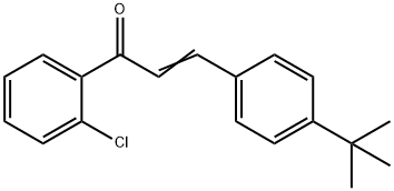 (2E)-3-(4-TERT-ブチルフェニル)-1-(2-クロロフェニル)プロプ-2-エン-1-オン 化学構造式