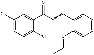 (2E)-1-(2,5-dichlorophenyl)-3-(2-ethoxyphenyl)prop-2-en-1-one, 1354942-18-9, 结构式