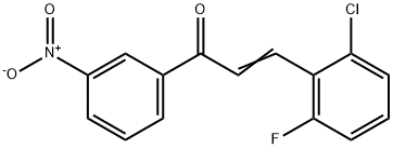 (2E)-3-(2-chloro-6-fluorophenyl)-1-(3-nitrophenyl)prop-2-en-1-one Struktur