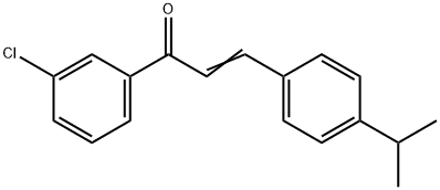 (2E)-1-(3-chlorophenyl)-3-[4-(propan-2-yl)phenyl]prop-2-en-1-one Structure