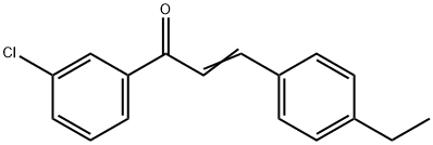 (2E)-1-(3-chlorophenyl)-3-(4-ethylphenyl)prop-2-en-1-one 结构式