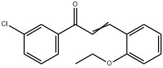(2E)-1-(3-クロロフェニル)-3-(2-エトキシフェニル)プロプ-2-エン-1-オン 化学構造式